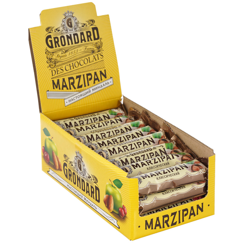  TM Grondard     (9389) Батончики глазированные Марципановые Классика, (24шт по 50г)      в Черногорске