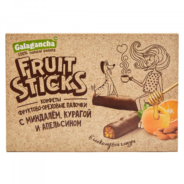№2 Берестов КРАФТ Fruit Stiсks с курагой и миндалем, 175г   в Черногорске