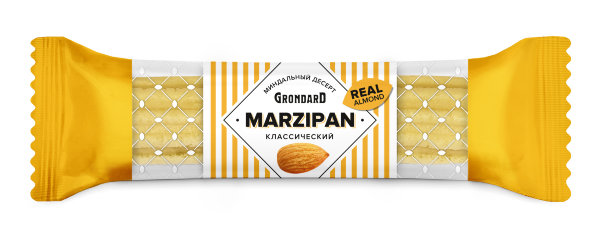 №1 TM Grondard   (10361) Батончики НЕглазированные Марципановые Классика, (28шт по 40г)        в Черногорске