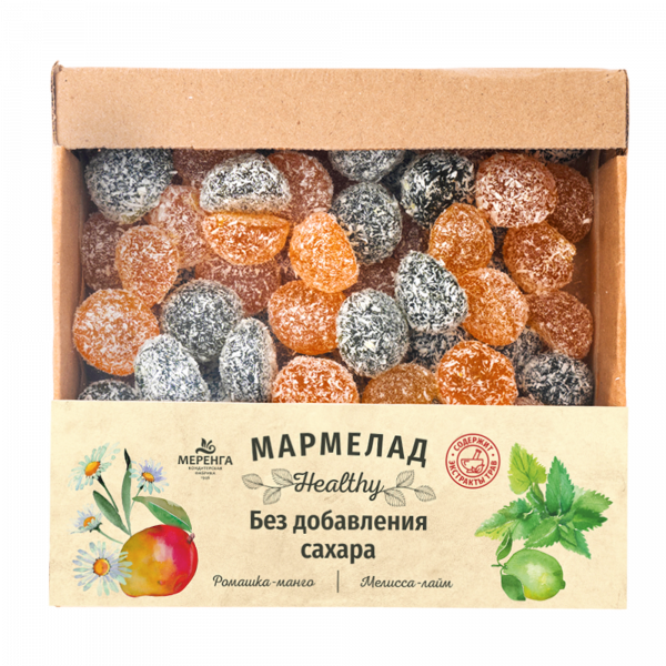 №1 Меренга Мармелад в кокосовой обсыпке Ромашка+Мелисса , 800г     в Черногорске