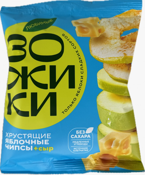 №1 Зожики Яблочные чипсы с сыром, 25г  в Черногорске