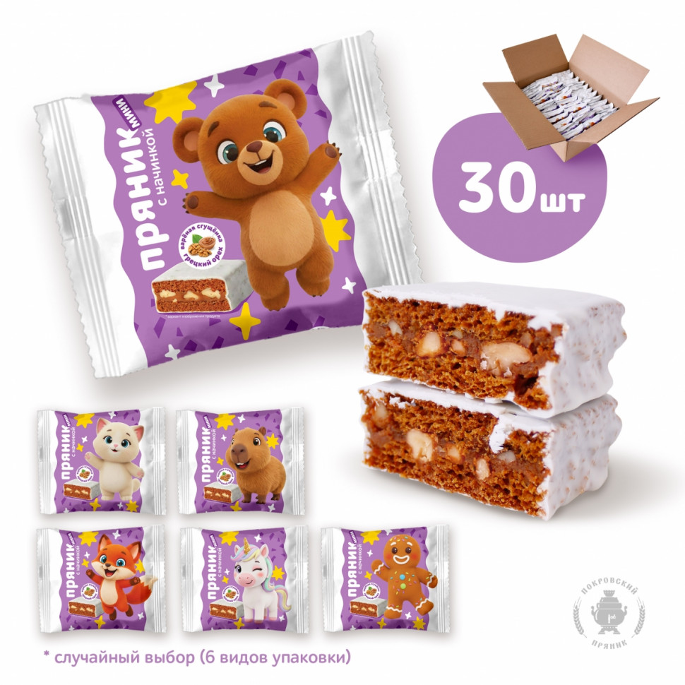  Пряник МИНИ  коробка (30шт по 60г) в Черногорске