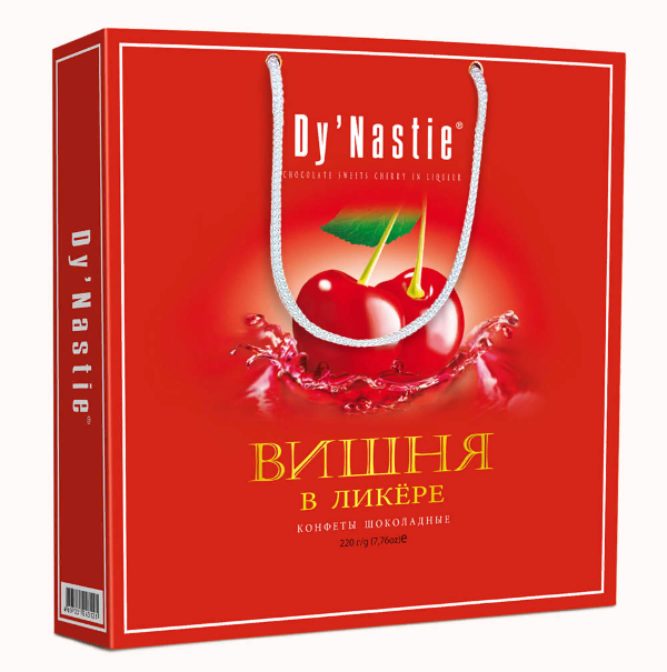 №3 Династия Сумка Конфеты "Вишня в ликере", 220г  в Черногорске